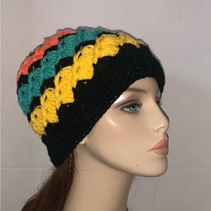 Crochet vibrant beanie handmade for adult